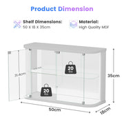 Small Rounded Display Case with Glass Doors & RGB Lights for Action Figures