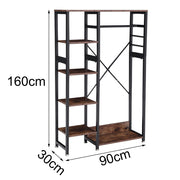 Open Wardrobe Clothes Rail Hanging Garment Stand Rack Shelf Storage Organizer