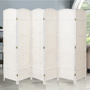 6 Panel Weave Wicker Room Divider Hand Made Privacy Screen/Separator/Partition