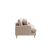 Beige Woven Fabric 4 Seater Sofa - Payton SOF214