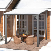 Aluminium Lean to Gazebo Outdoor Metal Harodtop Wall-Mounted Heavy Duty Pergolas