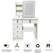 Makeup Desk Home Dressing Table Vanity with Stool Drawer & LED Mirror NEW *