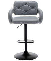 2 LARGE BAR STOOLS PLUSH SEAT GAS LIFT SWIVEL BREAKFAST KITCHEN BAR LARGE SEAT