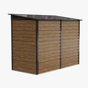 8x4FT Galvanised Steel Garden Storage Shed Metal Sheds Tool House with 2 Doors