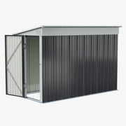 4 x 9ft Lean to Garden Metal Shed Ventilated Tool Storage House Waterproof Sheds