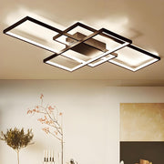 Pendant Lamp Ceiling Lights Room Chandelier Living Light Black Frame with Remote