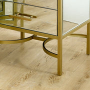Pair gold mirrored bedside table occasional tables bedroom living room furniture