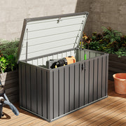 Extra Large 400Ltr Garden Cushion Storage Box Waterproof Patio Deck Chest w/ Lid