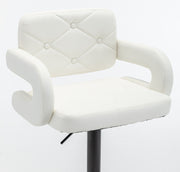 2 LARGE BAR STOOLS PLUSH SEAT GAS LIFT SWIVEL BREAKFAST KITCHEN BAR LARGE SEAT