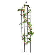 1x,2x Outdoor Garden Metal Obelisk Climbing Plant Support Frame Trellis 1.7M