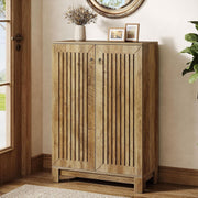 5-Tier Shoe Cabinet with Doors, Modern Wooden Shoe Rack Organizer for Entryway