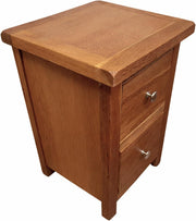 Oak 2 Drawer Bedside – Oakcroft Rustic Cabinet nightstand bedroom furniture new