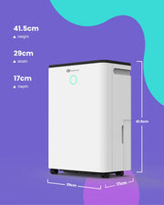 Dehumidifier 12L for Home with Automatic Humidity Sensor & Continuous Drainage
