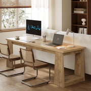 220cm Extra Long 2 Person Desk, Modern Large Office Computer Desk Writing Table