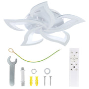 Modern Chandelier LED Lamp White Frame Ceiling Light Lamp With RGB Backlight