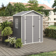 Large Plastic Shed 8x8 6x8 5x4FT Outdoor Garden Tools Storage House with 2 Doors