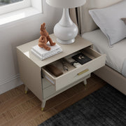 Large 3 Drawer Bedside Table - Oslo Taupe Range