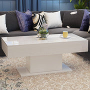 LED Coffee Table High Gloss Rectangle Center Table Modern Living Room Furniture