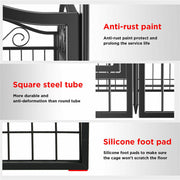 Strong Pet Dog Playpen Garden Enclosure 8 Panel Cat Cage Metal Fence With latch