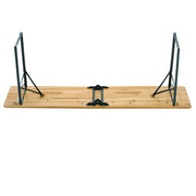 217cm Folding Wooden Beer Garden Table Trestle Picnic Bistro BBQ Desk Outdoor UK