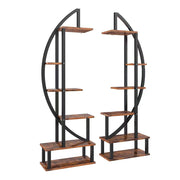 6 Tier Metal Plant Stand Heart-shape/Moon Rack Flower Pot Shelf Indoor Outdoor
