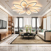 RGB LED Ceiling Fan Light Dimmable Chandelier Living Room Lamp W/ Remote Control