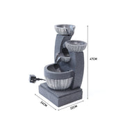 Electric Cascading Decor Fountain Outdoor Garden Water Feature LED Pump Statues