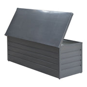 600L Galvanized Steel Trunk Container Garden Waterproof Storage Box Tools Bin UK