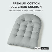 Hanging Egg Chair Cushion for Garden, Outdoor Swing Chair Seat Pad Cushion Round