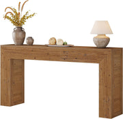 63 Inch Farmhouse Console Table, Long Narrow Wooden Entryway Table for Hallway