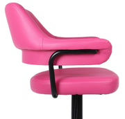 SET OF 2 PLUSH BAR STOOLS, GAS LIFT, BREAKFAST KITCHEN BAR PADDED ARMS & BACK