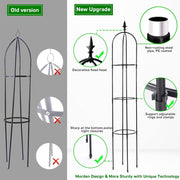 1x,2x Outdoor Garden Metal Obelisk Climbing Plant Support Frame Trellis 1.7M