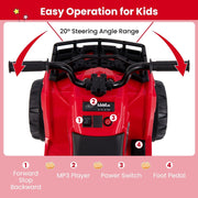 6V Kids Electric Ride On ATV 4 Wheeler Quad Car with Tread Tires