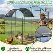 2X3M Walk In Chicken Run Coop Large Outdoor Pen Metal Duck Hen Poultry Cage Shed