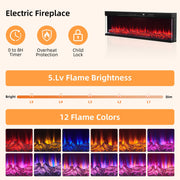 3-Sided Electric Media Fireplace 50/60