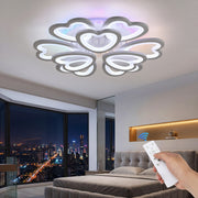 Modern LED Ceiling Light RGB Heart Design Chandelier Lamp with Remote Control UK