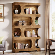 4-Tier Large Wooden Bookshelf 70.8'' Tall Modern Bookcase Open Display Storage