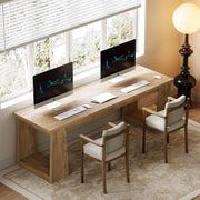 220cm Extra Long 2 Person Desk, Modern Large Office Computer Desk Writing Table