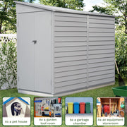 Garden Storage Shelter Bike Shed Log Store Bicycle Tent w/ Double Doors Housing