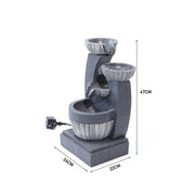 Cascading LED Water Feature Electric Pump Fountain Outdoor Garden Statues Decor