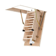 Insulated Loft Ladder Hatch Folding Kit 3 Section 12 Tread 26mm Ceiling Frame UK
