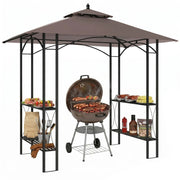 2.5x1.5M BBQ Tent Canopy Patio Awning Gazebo Party Sun Shelter 4Side Shelves