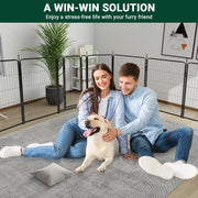 Pet Dog Pen 8 Panel Foldable Cat Puppy Playpen Indoor/Outdoor Enclosure Run Cage