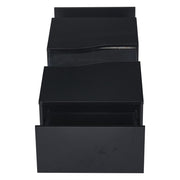 Led Coffee Table with 2 Drawer Storage, High Gloss Coffee Table for Living Room