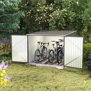 Outdoor Bicycle Shed Garden Bike Tool Storage House Galvanized Steel Bike Lane