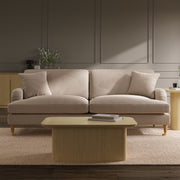 Beige Woven Fabric 4 Seater Sofa - Payton SOF214