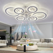 Smart Ceiling Fan with Lights Reversible Dimmable LED Ceiling Light Fan & Remote