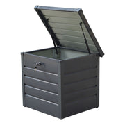 200L Galvanised Steel Outdoor Garden Tool Storage Chest Utility Cushion Box Shed