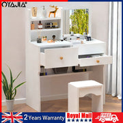 Dressing Table With Drawers Mirror Stool Set Makeup Desk Vanity Table Bedroom