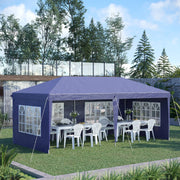 3 x 6m Heavy Duty Gazebo Marquee Party Tent with Storage Bag Blue